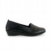 Εικόνα της Γυναικεία δερμάτινα ανατομικά παπούτσια με σχέδιο φίδι και λάστιχα