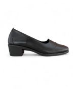 Εικόνα της Δερμάτινες ανατομικές γόβες με λεπτομέρειες φίδι και γαζιά