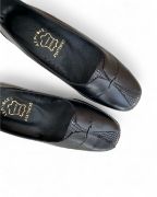 Εικόνα της Δερμάτινες ανατομικές γόβες με λεπτομέρειες φίδι και γαζιά