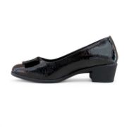 Εικόνα της Δερμάτινες ανατομικές γόβες λουστρίνι με φιόγκο