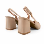 Εικόνα της Γόβες Slingback Εξώφτερνες  Μυτερές με Χοντρό Τακούνι 