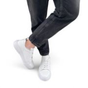 Εικόνα της Δερμάτινα Ανδρικά Sneakers με Λευκή Σόλα