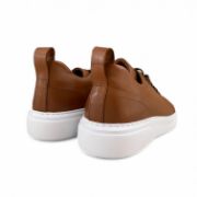 Εικόνα της Δερμάτινα Ανδρικά Sneakers με Λευκή Σόλα