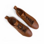 Εικόνα της Δερμάτινα Ανδρικά Sneakers με Λευκή Σόλα