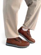 Εικόνα της Δερμάτινα Ανδρικά Casual Sneakers