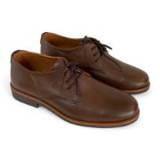 Εικόνα της Σκαρπίνια δερμάτινα με στρογγυλή μύτη