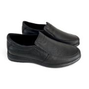 Εικόνα της Δερμάτινα ανατομικά παντοφλέ υποδήματα 