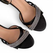 Εικόνα της Πέδιλα με Γκλιτερ Στρας και Χοντρό Τακούνι