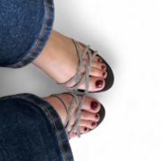 Εικόνα της Πέδιλα με Στρας Γκλιτερ και Χοντρό Τακούνι