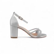 Εικόνα της Old Πέδιλο με γκλίτερ, λουράκια από στρας, λουράκι αστραγάλου και χοντρό τακούνι