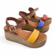 Εικόνα της Δερμάτινες Πλατφόρμες με Φάσα Μπλε