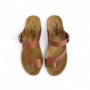 Εικόνα της Ανατομικές δέρμάτινες παντόφλες με δάχτυλο