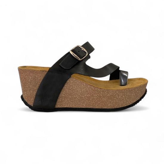 Εικόνα της Ανατομικές δέρμάτινες παντόφλες με δάχτυλο