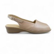 Εικόνα της Δερμάτινα Ανατομικά Πέδιλα με Φάσα και Λουράκι στη Φτέρνα