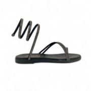 Εικόνα της Old Σανδάλια φλατ με λουράκια στρας και στρας ελατήριο 