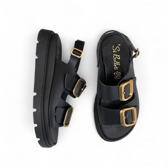 Εικόνα της Σανδάλια Δίσολα Flatform με Διπλή Φάσα και Αγκράφες