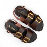 Εικόνα της Σανδάλια Δίσολα Flatform με Διπλή Φάσα και Αγκράφες