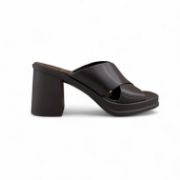 Εικόνα της Mule με χιαστί λουράκια και χοντρό τακούνι