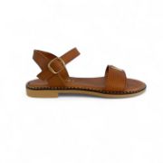 Εικόνα της Old Σανδάλια δερμάτινα με V μεταλλική λεπτομέρεια