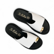 Εικόνα της Παντόφλες Flatforms Δίσολες με Φαρδιά Ασύμμετρη Φάσα και toe ring