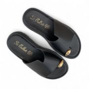 Εικόνα της Παντόφλες Flatforms Δίσολες με Φαρδιά Ασύμμετρη Φάσα και toe ring