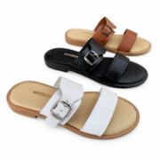 Εικόνα της Δερμάτινες Παντόφλες Με Ρυθμιζόμενη Φάσα