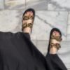 Εικόνα της Ανατομικές παντόφλες με ρυθμιζόμενα λουριά σε leopard