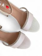 Εικόνα της Πέδιλα με Γκλίτερ Στρας και Χοντρό Τακούνι