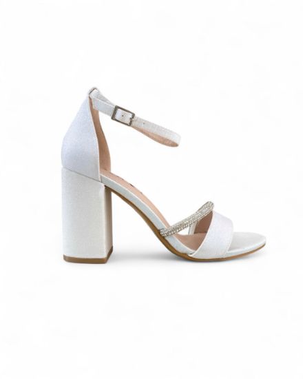 Εικόνα της Πέδιλα με Γκλίτερ Στρας και Χοντρό Τακούνι