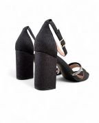 Εικόνα της Πέδιλα με Γκλίτερ Στρας και Χοντρό Τακούνι