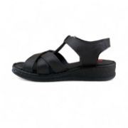 Εικόνα της Δερμάτινα Ανατομικά Πέδιλα με Αυτοκόλλητο Κούμπωμα