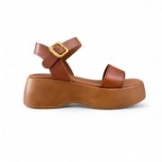 Εικόνα της Δερμάτινες Πλατφόρμες Flatforms με Φάσα