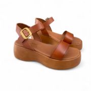 Εικόνα της Δερμάτινες Πλατφόρμες Flatforms με Φάσα