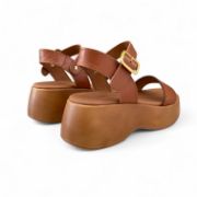 Εικόνα της Δερμάτινες Πλατφόρμες Flatforms με Φάσα