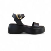 Εικόνα της Δερμάτινες Πλατφόρμες Flatforms με Φάσα