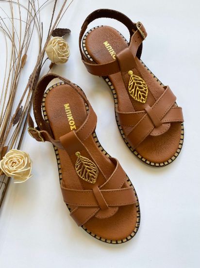 Εικόνα της Old Σανδάλια δερμάτινα με μεταλλικό φύλλο 