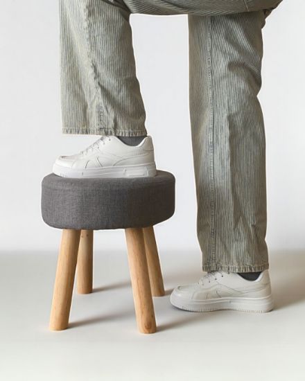 Εικόνα της Sneakers Unisex Λευκά με Κορδόνια 