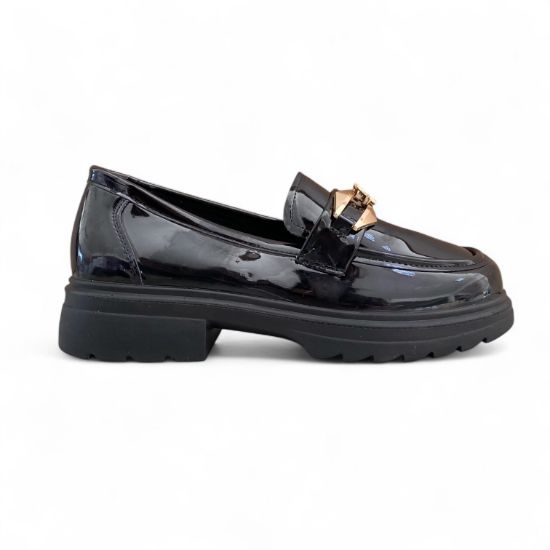 Εικόνα της Λουστρίνι Loafers με Χρυσό Μεταλλικό Διακοσμητικό