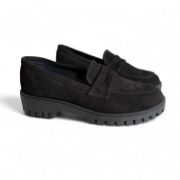 Εικόνα της Loafers δερμάτινα καστόρ 