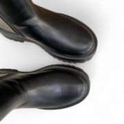 Εικόνα της Μποτάκια δίσολα μαύρο με λάστιχο και φερμουάρ