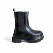 Εικόνα της Μποτάκια δίσολα μαύρο με λάστιχο και φερμουάρ