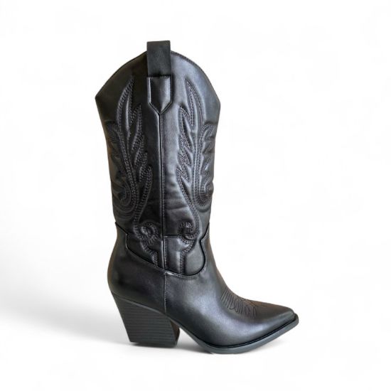 Εικόνα της Cowboy μποτάκια με διακοσμητικές ραφές