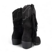 Εικόνα της Cowboy μποτάκια καστορ με κρόσσια και τρουκς