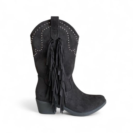 Εικόνα της Cowboy μποτάκια καστορ με κρόσσια και τρουκς