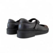 Εικόνα της Δερμάτινες μπαλαρίνες με μπαρέτα