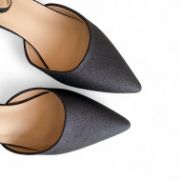 Εικόνα της Γόβες Μυτερές με Λάμψη Μπαρέτα και Χοντρό Τακούνι 