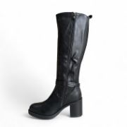 Εικόνα της Μπότες με χοντρό τακούνι μεταλλικό διακοσμητικό και λάστιχο