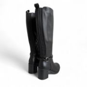 Εικόνα της Μπότες με χοντρό τακούνι μεταλλικό διακοσμητικό και λάστιχο