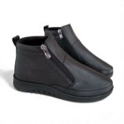 Εικόνα της Μποτάκια Δερμάτινα Ανατομικά με Δύο Φερμουάρ