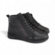 Εικόνα της Μποτάκια Δερμάτινα Ανατομικά με Φερμουάρ και Λάστιχα